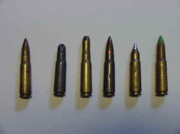Strelivo 7,62 x 39 mm ( olsko, Maneversko, Pogonsko, Ostro, Ostro do 100m, Oznaevalno )
