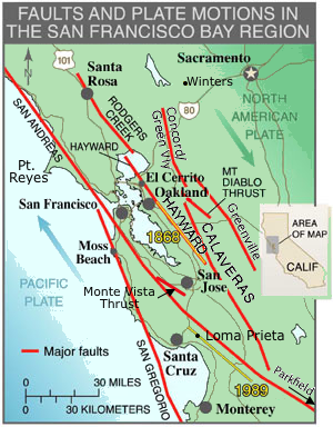 san francisco bay area faults