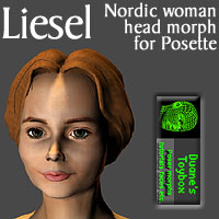 'Liesel' Nordic/Germanic ethnic head MT for Posette