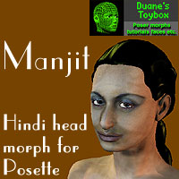 Manjit, Hindi head morph for Posette