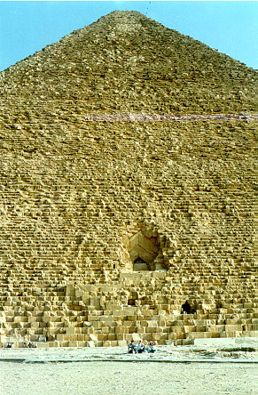 Specks in front of Pyramid