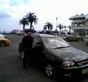 his car