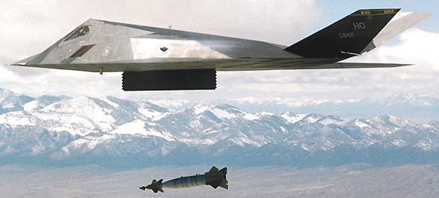 F-117A launching a missel