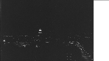 the Wisconsin state capitol at night