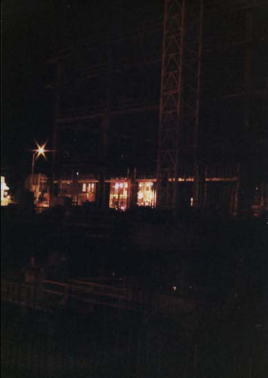 here's a ground look at the bottom of a crane