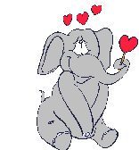 elephant with hearts