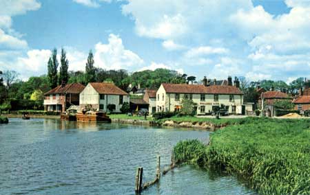 The River Bure at Coltishall, Norfolk Broads. pm1969
