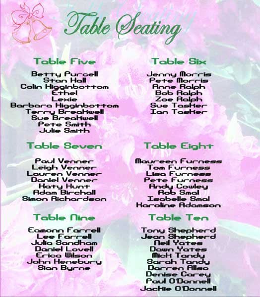 table seating 5-10