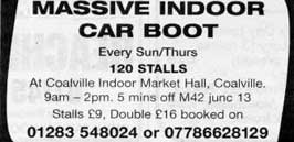 nicotine exegesis Owl midlands car boot sales and markets, furnace end, warwickshire / mill lane  saredon / haseley hall farm nr warwick / thornborough road, coalville,  leicestershire / moseley cricket club / wednesday brownhills /