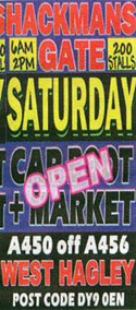HACKMANS GATE CAR BOOT SALE AND MARKET SATURDAYS 2009