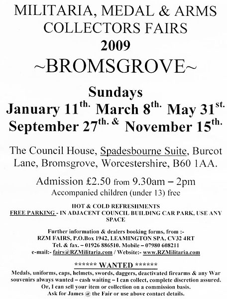 bromsgrove militaria fairs 2009