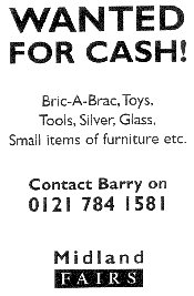 items wanted contact barry