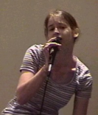 She calmed down enough to give a stellar vocal performance