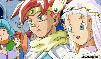 Crono and Marle at their wedding