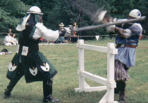 Two SCA fighters battling across a barrier
