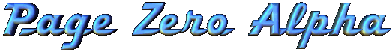 Page Zero Alpha
