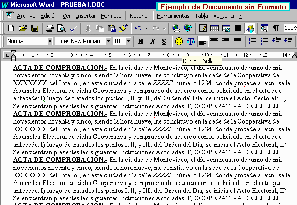  Este es un Ejemplo de Documento Sin el Formato aplicado 