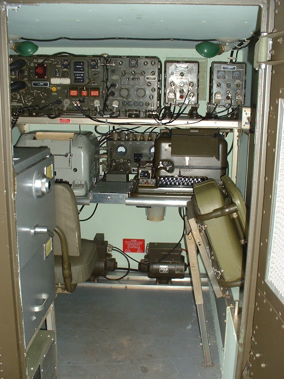 My AN/GRC-46 as seen through the shelter door