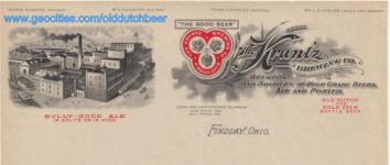 Krantz Brewing Co. letterhead - Bully Good Ale - factory b/w