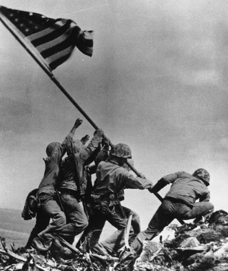 Marines Raise Second Flag On Iwo
Jima