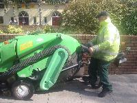 sweep Catching the street sweeper in action