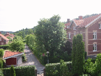 The two story row of five houses