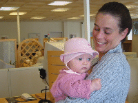 Baby Linnea with her Mum