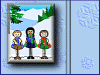 bordered background #1 - snow