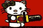 [Hello kitty with a chainsaw]