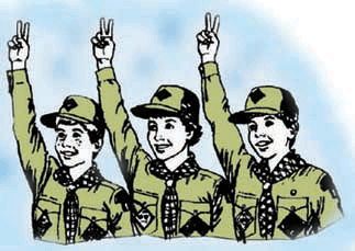 Cubs reciting their promise