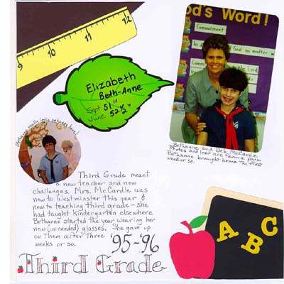Third grade page layout