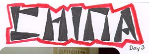 China title - lettering