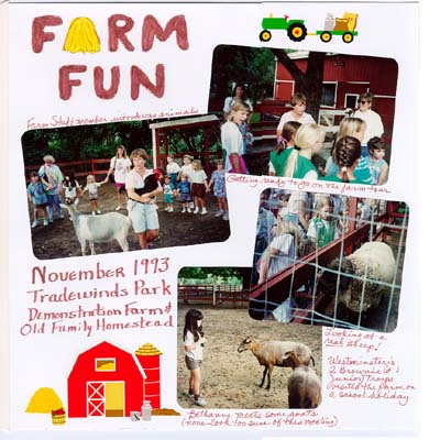 Girl Scouts at a Farm layout 1