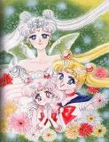 queen serenity, sailor moon & chibi