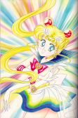 sailor moon rainbow in back