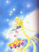 eternal moon with flower petals