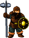 Thorn Blackbeard
8th Level Dwarf Fighter
50 hp AC 6 Thac0 13+2 Damage 1d8+3 
Str 16 Con 18 Dex 11 Int 14 Wis 12 Cha 10
Warhammer of Smithing (Damage 1d8+2, heats any metal hit (including armor, causing additional 1d6 damage), and increases smithing/weaponsmithing skill by +4)