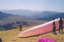 Parapente Preparandose