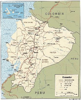 Map of Ecuador