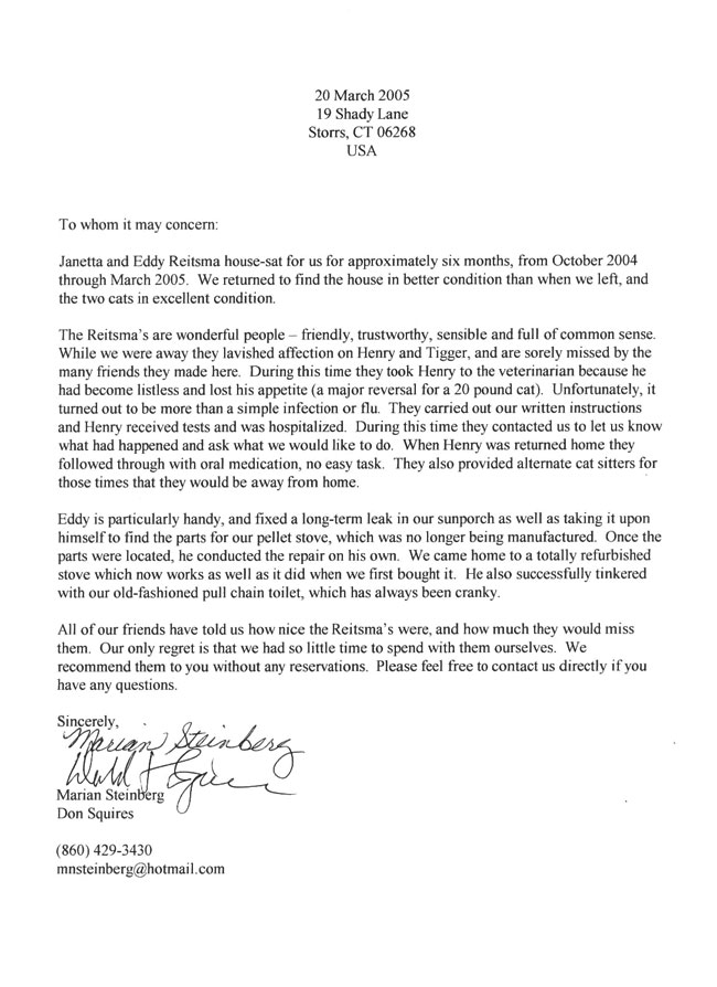 Reference Letter