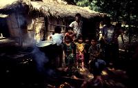 Near Hué- Family in a small village