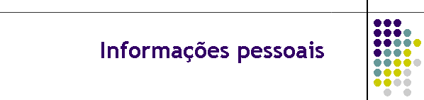 Informaes pessoais