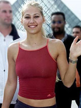 Anna in a very tight sports vest