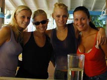 Kyla with friends in St.Martin, 2000