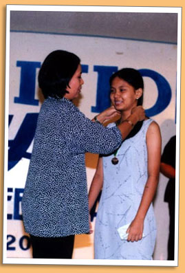 Mom beams with pride