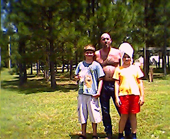 Kev & The Little Ones working in My Yard