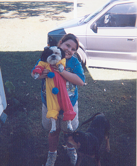 Eddie's Daughter Hilary, with Duncan Our Dog Click Me for a Photo of my Dad