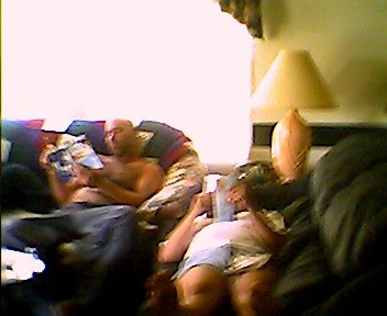 Jody & Kevin Resting & Reading,