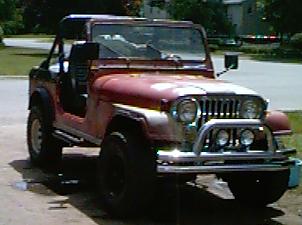 Front Red Jeep