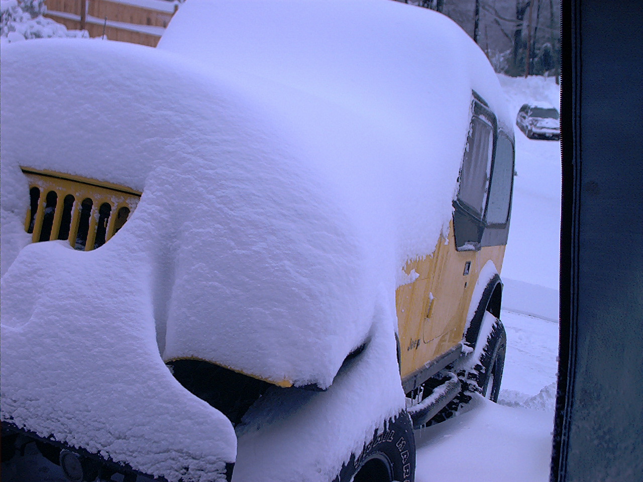 Yellow Jeep SNow